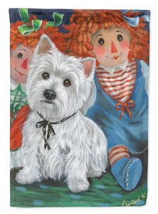 Westie Stoffpuppe Flagge Garten Größe PPP3226GF - Bild 1 von 3