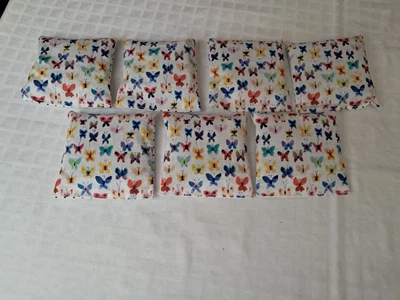 Lavendelkissen 7 Stück, 9 x9 cm, Schmetterling, Handarbeit, eigene Herstellung