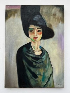 Kees Van Dongen Oil Painting On Canvas Signed - Large size 20 x 28 inches - Picture 1 of 8