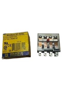 Square D 8501RS44M1P14V20 Schneider 1 Miniature GP Relay 4PDT 10A, 120V, 50/60Hz - Picture 1 of 6