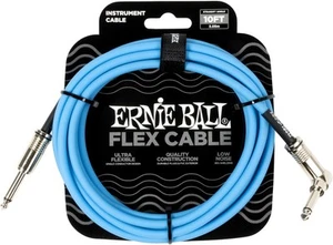 CABLE instrument JACK / JACK 3M COUDE ERNIE BALL FLEX 6464 BLEU - Picture 1 of 2
