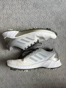 Adidas ZG23 Lightstrike Boost Golf Shoes Mens Size 9.5 White Silver w/Spikes! - Picture 1 of 7