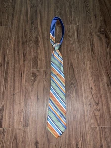 Tommy Hilfiger Tie Mens One Size Silk Striped Multicolor Made in USA Necktie - Picture 1 of 3