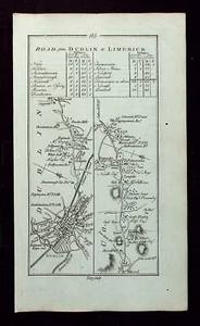 IRELAND, DUBLIN, NAAS, KILDARE, antique road map, Taylor & Skinner, 1783 - Picture 1 of 4