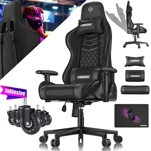 KESSER® Gaming Stuhl Ergonomisch Bürostuhl Racing Chef Sessel Schreibtischstuhl - Bild 1 von 73