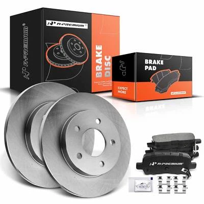 Rear Disc Brake Rotors & Ceramic Pads for Buick Allure Chevrolet Impala Pontiac - Image 1 of 4