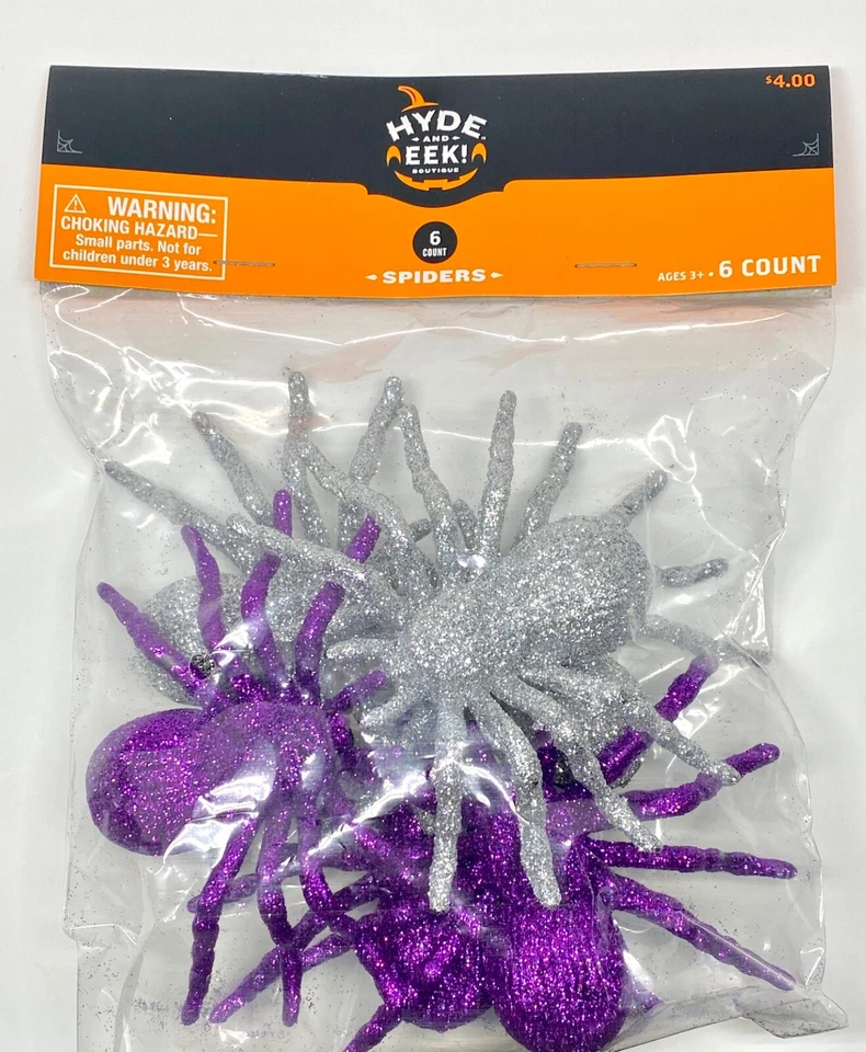 Huge Lot of Plastic Spiders Halloween Decoration Hyde and Eek Boutique