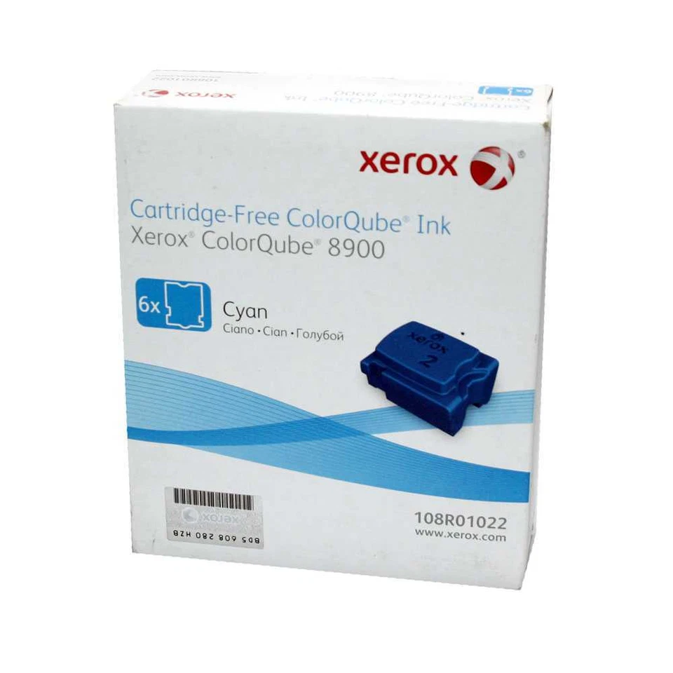Xerox Solid Ink 108R01022 Cyan 6er-Pack Festtinte für Xerox ColorQube 8900, OVP - Bild 1 von 1