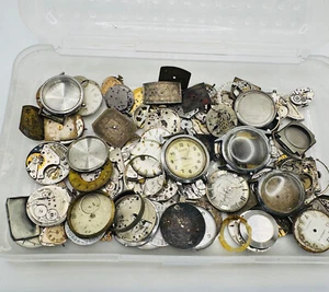 ⏱️💎 ULTIMATE WRISTWATCH MOVEMENT TREASURE CHEST! BULOVA GRUEN ELGIN OMEGA WATCH - Picture 1 of 15