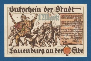 ALEMANIA // GERMANY -- NOTGELD -- LAUENBURG AN DER ELBE -- 1 MARK (1921) -- aUNC - Picture 1 of 2