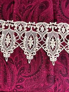 Beautiful Ivory Wedding Venice? Lace Trim 90" long x 6" wide - Picture 1 of 6