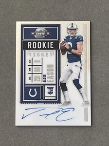 Biglietto Panini Contenders Optic Football Rookie 2020 Auto Jacob Eason # 136 Colts - Foto 1 di 3