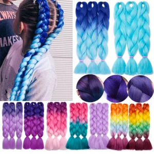 24" Jumbo Hair Extensions Braiding Hair Box Twist Braids As Human Hair Long US - Picture 1 of 65
