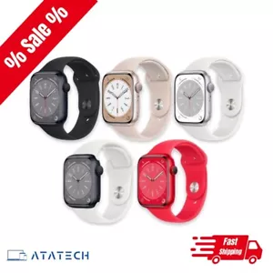 Apple Watch Series 8 GPS+Cellular 45mm Aluminium Case with Sport Band (Good) - Picture 1 of 29