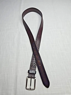 Tommy Bahama Men's Brown Braided / Woven Genuine Leather Belt Size 36 - Image 1 of 4