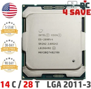 Intel Xeon E5-2690 V4 2.6Ghz 14-Core 35MB LGA2011-3 Server Processor SR2N2 135W - Picture 1 of 3
