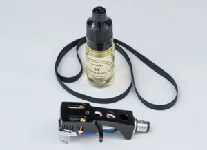 Schwarze Kopfschale, Stylus, Gürtel, Ölset für Kenwood KP-2022, KD-3021, 23 - Bild 1 von 6