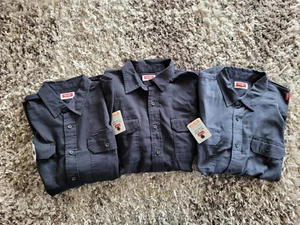 NEW LOT/3 WRANGLER LONG SLEEVED SHIRTS MENS L BUTTON FRONT - Picture 1 of 8