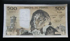 54 -FRANCIA BILLETE DE 500 FRANCOS 1981 -PASCAL- - Bild 1 von 2