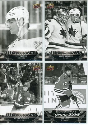 U PICK LOT 2023-24 23-24 UD Series 1 & 2 Canvas Black & White Base YG RC cards - Image 1 of 2