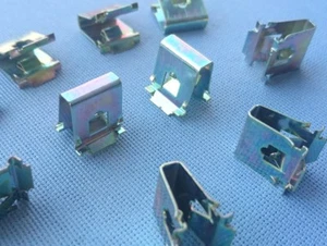 12x metal bracket clamp holder clips plug clamp silver 288 - Picture 1 of 9