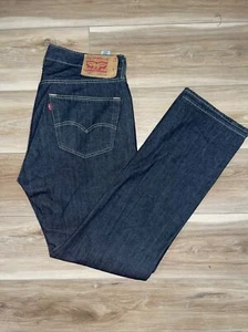 Pantalones de mezclilla Levis 501 XX para hombre 35X32 (36x32) negros pierna recta algodón botón mosca - Imagen 1 de 7