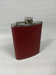 Fiaschetta per anca 6 oz rossa "pelle" 6 once - Foto 1 di 4