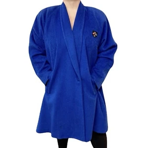 Abrigo de Colección Años 70 Larry Levine Mujeres Unión ILGWU Azul Lana Cresta Flor De Lys Insignia 6 - Imagen 1 de 20