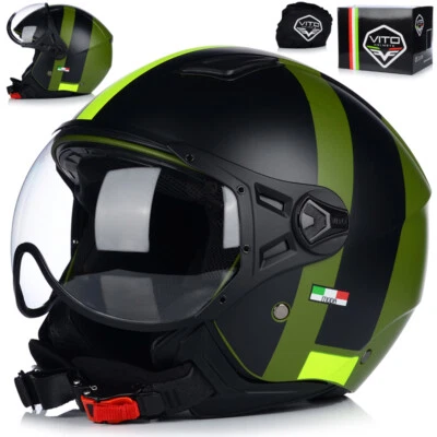 Jethelm Motorradhelm | VITO MODA | Motorrad Helm Rollerhelm Jet ECER 22 - 06