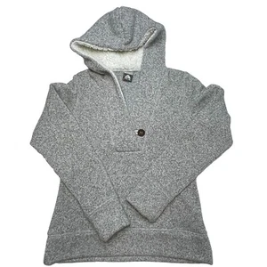 Nike ACG Women’s Sherpa Lined Hooded Gray Sweater Sz M - Picture 1 of 3