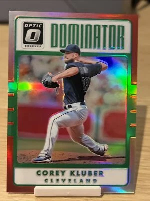 2017 Panini Donruss Optic Dominators Red #D9 Corey Kluber /99 Cleveland Indians - Image 1 of 3