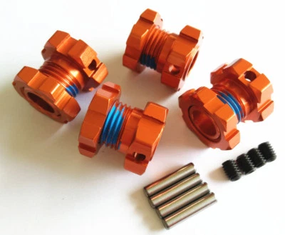 Aluminum Splined 17mm Wheel Hubs Hex Adaptar 4pcs For E REVO 2.0 VXL 86086-4 - Image 1 of 2