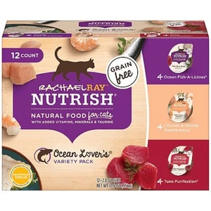 RACHAEL RAY NUTRISH OCEAN LOVER'S SORTENPACKUNG 2/12 CT 2,8 Unzen EXP. 7/8/24 - Neu! - Bild 1 von 8