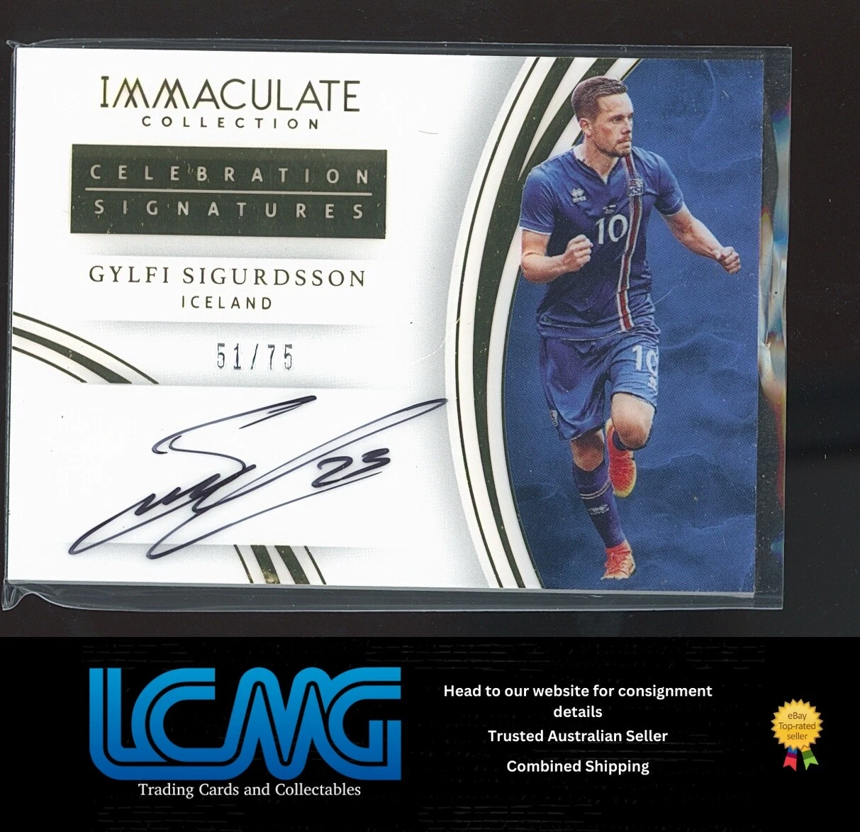 2017-18 Panini Immaculate #CS-GS Gylfi Sigurdsson Celebration Signatures #/75