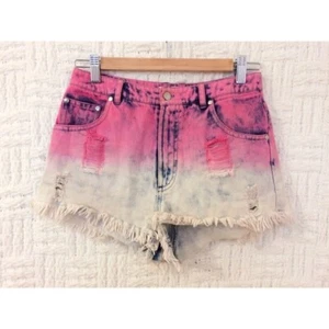 Hot Women's Fashion Finders Keepers Boho Chic Tie Dye Festival Denim Shorts Med - Picture 1 of 3