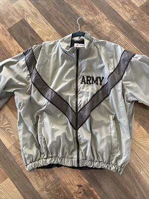 Chaqueta Cortavientos IPFU Talla Grande Regular Gris Cremallera Completa Ejército Militar Exterior Foto 1 de 4