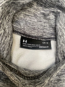 Under Armour Logo Pullover Top COLDGEAR LG/G Loose Front Pouch Pocket EUC - Picture 1 of 7