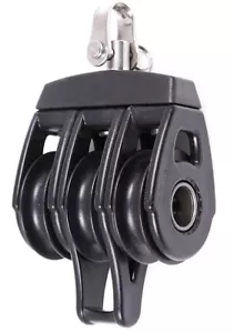 NAUTOS 92069 - TRIPLE SWIVEL W/ BECKET, BLACK - Picture 1 of 2
