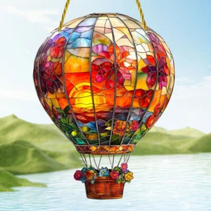 Mongolfiera 2D Acrilico Catturasole Finestra Decorazione da Appendere Regalo. - Foto 1 di 9