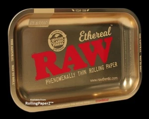 RAW Ethereal Rolling Tray 10.75" X 7" Gold Color RAWthentic FREE SHIPPING! - Picture 1 of 2