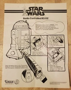Vintage 1978 Kenner Star Wars Radio Remote Controlled R2-D2 Instructions - Picture 1 of 2