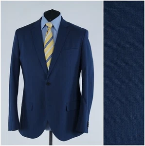 Mens Half Lined Blazer 46R UK Size ANGELO LITRICO Blue Cotton Sport Coat Jacket - Picture 1 of 14