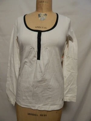 Nautica Long Sleeve Sleep Top Ivory  NWT - Image 1 of 2