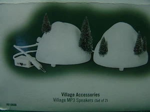 DEPARTMENT 56 VILLAGE ACCESSORIES VILLAGE MP3 SPEAKERS SET OF 2 IN ORIG BOX - Picture 1 of 5