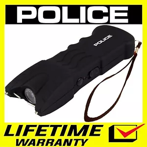 POLICE Stun Gun 916 700 BV Rechargeable LED Flashlight + Safety Pin - Picture 1 of 9