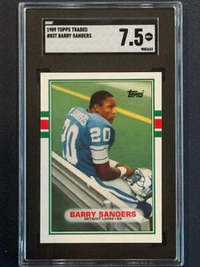 1989 Topps Traded #83T BARRY SANDERS Rookie Card RC 🏈 HOF 🔥 SGC 7.5 NM+ 🔥 - Picture 1 of 2