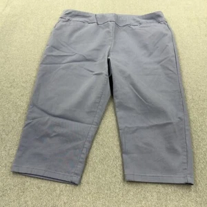 Croft Barrow Pants Womens 20W Light Blue Gray Capri Pull On Comfort Stretch - Imagen 1 de 11
