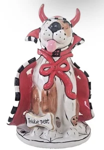 Rufus Teufel Hund Teelicht Kerzenhalter Keramik von Blue Sky 9,75" T H. Goldminc - Bild 1 von 7