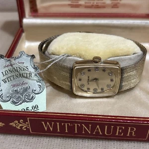WITTNAUER Longines Mens Womens Swiss 17 Jewels Watch Diamonds 10k RGP Works - Picture 1 of 13