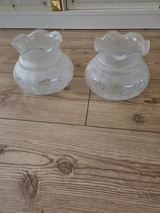 2 x  Glas Lampenschirm mit Muster  Deckenlampe  - Bild 1 von 10